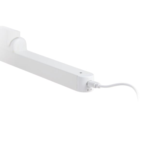 XANLITE - Éclairage de miroir rechargeable tactile, flux 100 lm, lumière blanc neutre 4000 K, variateur d’intensité, recharge USB, fixation adhésive ou vissée avec support magnétique, usage miroir et tableau - large
