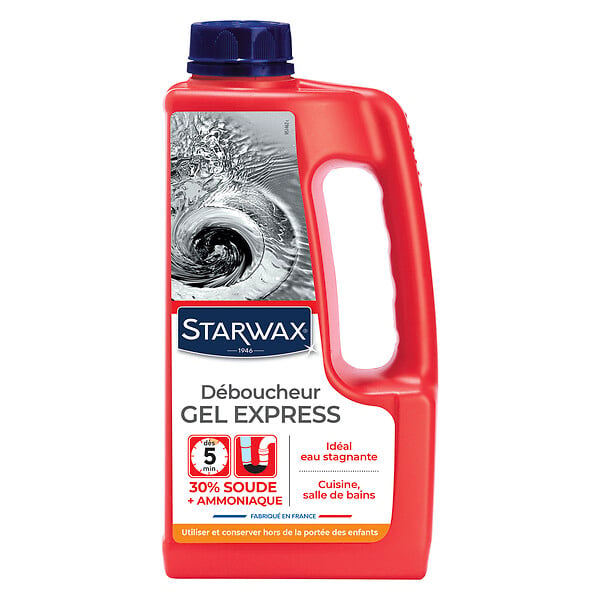 STARWAX - Déboucheur Cuisine-Salle de bains Gel express 5mn 1l - large