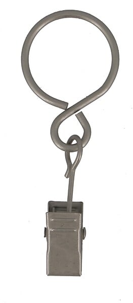 MOBOIS - Anneaux à pince métal - Grand modèle - Chrome mat - 13cm - large