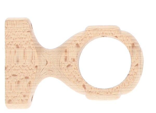 MOBOIS - 2 supports monobloc courts bois brut - large