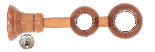 MOBOIS - Support double pour tringles à rideaux - Merisier - 35-28mm - large