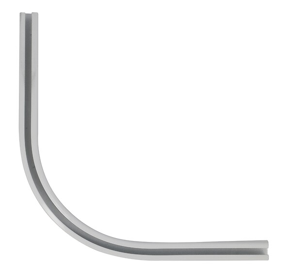 MOBOIS - Angle 90° rail rideau - Métal Blanc - Rail Express 19x12 mm - large