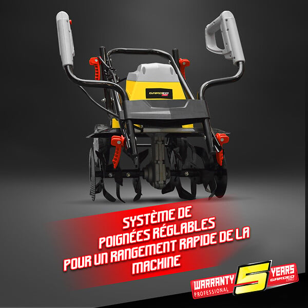 GARDEO PRO - Motobineuse électrique 1500W - 6 Fraises - Gardeo - large