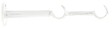MOBOIS - Support double extensible tringle - Diam.20 mm - Blanc argent - vignette