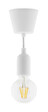 ELEXITY - Kit de suspension déco blanc en silicone avec ampoule LED 6W - vignette