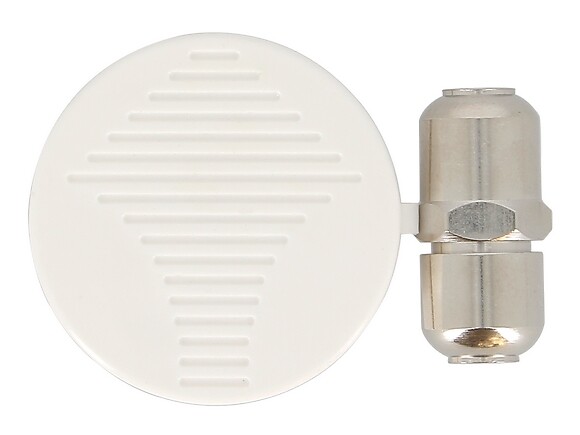 MOBOIS - Poulie bas métal chrome blanc cache nœud - rail 24x16mm - large