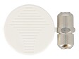 MOBOIS - Poulie bas métal chrome blanc cache nœud - rail 24x16mm - vignette