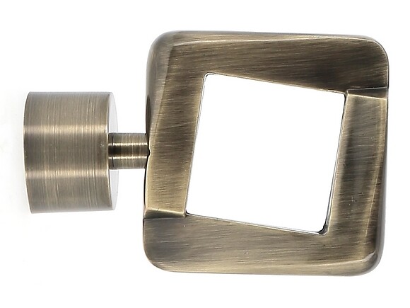 MOBOIS - Embout carré sans rivet pour tringle D28 - Doré vieilli - large