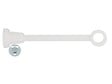 MOBOIS - 1 SUPPORT A OEIL BAGUE PLATE REC 110-300MM AXE/MUR D.28mm LAQUE BLANC - vignette
