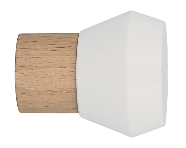 MOBOIS - 1 EMBOUT EVASE BLANC/NATUREL A VISSER D.28mm LAQUE BLANC - large