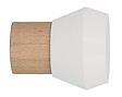 MOBOIS - 1 EMBOUT EVASE BLANC/NATUREL A VISSER D.28mm LAQUE BLANC - vignette