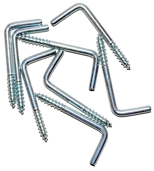 MOBOIS - Pitons acier nickel - 8 unités - H.11.5xl.4.6xP.1cm - large