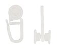 MOBOIS - 25 galets suspendeurs plastique blanc pour rails rideaux PVC - vignette