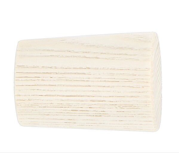 MOBOIS - 2 embouts à visser pour tringle 28mm - Frêne naturel blanchi - large