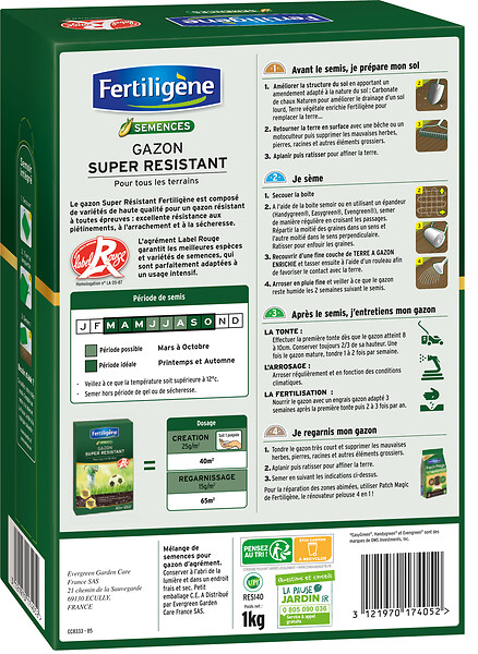 FERTILIGEN - Gazon Super Résistant Label Rouge 40m² - large