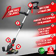 ELEM GARDEN TECHNIC - Coupe bordures sans fil 20V Batterie Lithium 2000mAh - 25cm - vignette