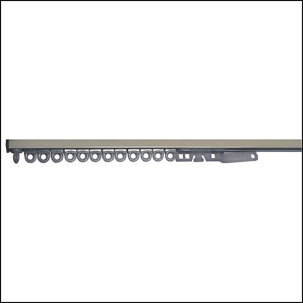 MOBOIS - Profilé aluminium 14x8 mm rail rideau satiné argent 3 m - large
