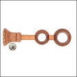 MOBOIS - Support double pour tringles à rideaux - Merisier - 35-28mm - vignette