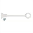 MOBOIS - Support long à œil pour tringle D35 - Laqué blanc - L.300mm - vignette