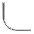 MOBOIS - Angle 90° rail rideau - Métal Blanc - Rail Express 19x12 mm - vignette