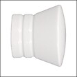 MOBOIS - Pommeau strié D20 pour tringle - Blanc brillant - vignette