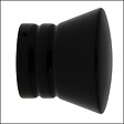 MOBOIS - Embout pommeau strié métal - Noir brillant - Diam.20mm - vignette