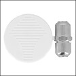 MOBOIS - Poulie bas métal chrome blanc cache nœud - rail 24x16mm - vignette