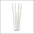 MOBOIS - Agrafes flamandes 4 branches métal tringle cachée nickel x10 - vignette