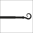 MOBOIS - Tringle extensible métal Cross - Noir mat - 60-100cm - vignette