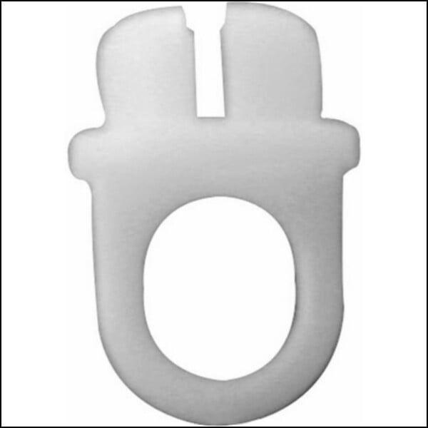 MOBOIS - Arrêts universels plastique pour rail plafond - Blanc - Lot de 4 - large