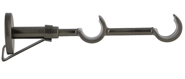 MOBOIS - Support double ouvert extensible - Gun foncé - Diam.28mm - large