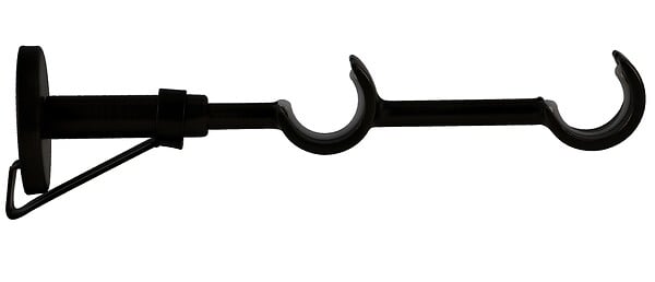 MOBOIS - Support tringle double extensible métal - Noir mat - Diam.28 mm - large