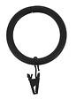 MOBOIS - 10 anneaux pince ronds acier - Noir mat - Diam.52x28mm - vignette