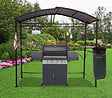 HABRITA - Carport barbecue acier - Gris anthracite - L.260xP.150cm - vignette