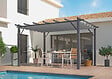 HABRITA - Pergola en aluminium - Gris anthracite - L.400xH.230xP.300cm - vignette