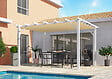 HABRITA - Pergola autoportante aluminium - Blanc - L.400xP.300xH.230cm - vignette