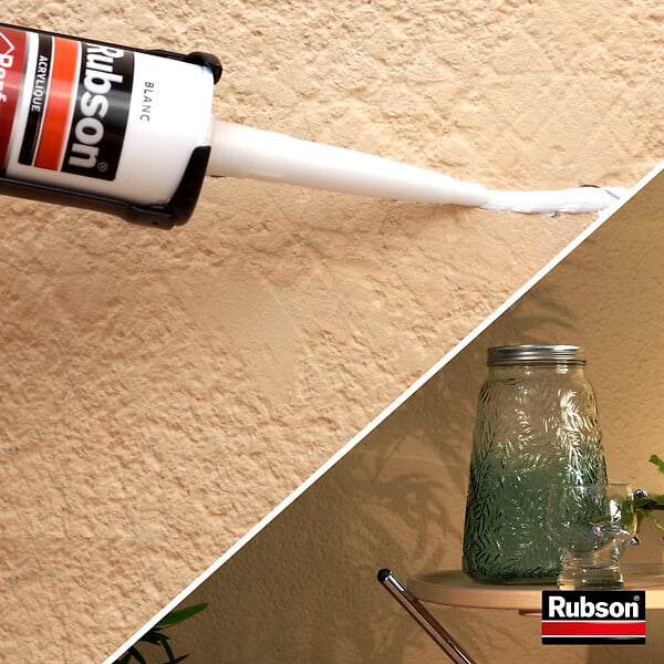 RUBSON - Mastic acrylique murs et fenêtres - Blanc - 280ml - large