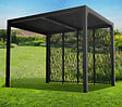 HABRITA - Pergola bioclimatique alu - L.300xl.240xH.235cm - vignette