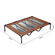 PAWHUT - Lit sur pieds XXL pour chien chat lit de camp animal lit surélevé Oxford textilène micro-perforé dim. 122L x 92l x 23H cm marron clair - vignette