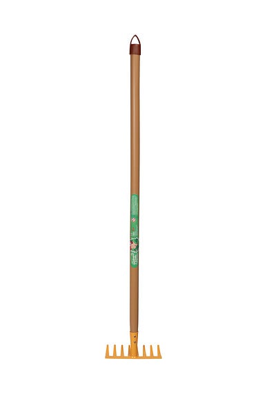 S&J - Râteau enfant métal - Manche bois - Jardinage - large