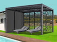 HABRITA - Pergola bioclimatique aluminium - L.360xH.231xP.300cm - vignette