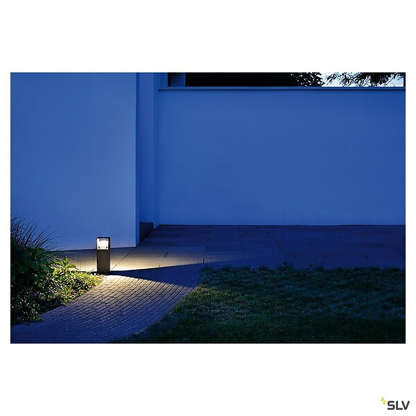 SLV - Borne extérieure, anthracite LOGS 40 avec LED - SLV - large