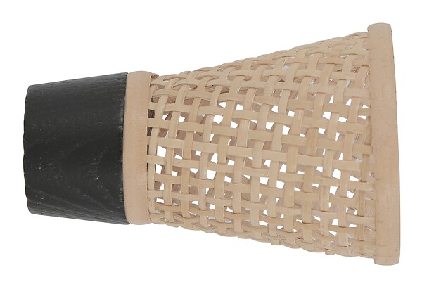 MOBOIS - Embout cannage évasé frêne et rotin - Noir - H.6xL.6xP.9cm - large