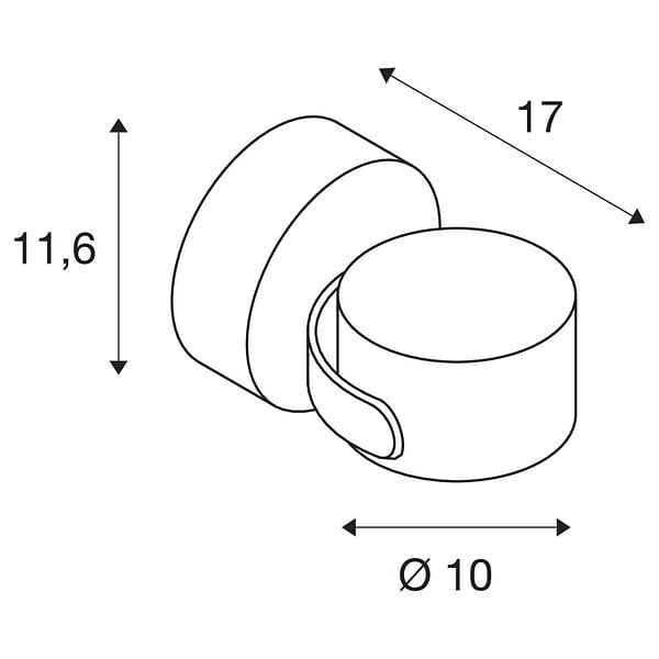 SLV - Applique et plafonnier extérieur SLV SITRA 360, anthracite, GX53/TCR-TSE, 9W max, IP44 - large