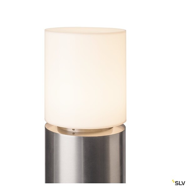 SLV - Borne extérieure SLV ROX ACRYL inox, E27, 20W pour jardin - Hauteur 30 cm - large