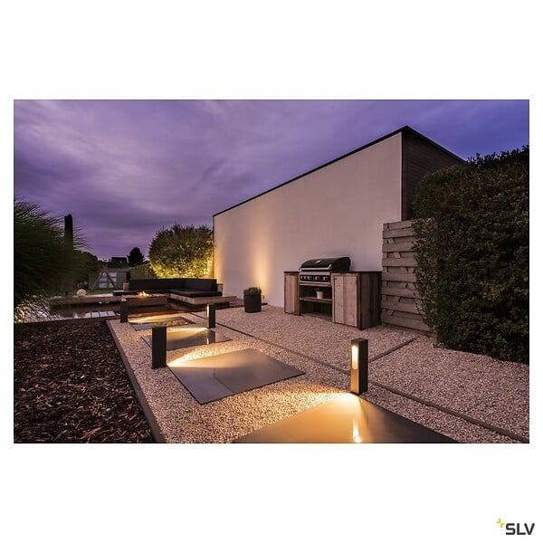 SLV - Borne extérieure SLV SLOTBOX 40 avec LED intégrée, coloris anthracite - Hauteur 40 cm - large