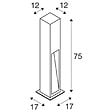 SLV - Borne extérieure SLV ARROCK STONE gris avec LED, Hauteur 75 cm pour éclairage de jardin et allées - vignette