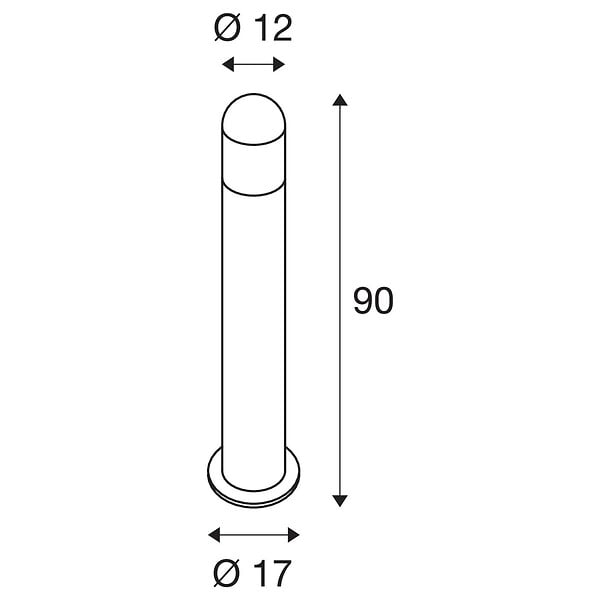 SLV - Borne extérieure SLV C-POL, anthracite, E27, 24W max, IP54 - large