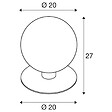 SLV - Borne extérieure GLOO PURE 27 anthracite, E27, 23W - Hauteur 27 cm - vignette