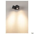 SLV - Applique et plafonnier extérieur SLV MYRA, double, anthracite, GU10/QPAR51, 2x 50W max, IP55 - vignette
